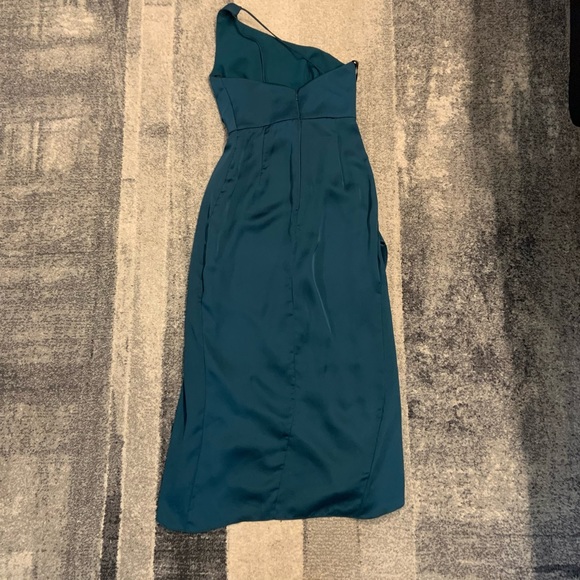 Ever New one shoulder Midi dress deep teal size 0 - Picture 2 of 7